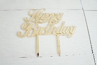 Regali e Bomboniere - Prodotti - CAKE TOPPER - CAKE TOPPER ORO - HAPPY BIRTHDAY