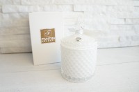 Regali e Bomboniere - Prodotti - FANTIN ARGENTI - VASO PORTA CANDELA CON CANDELA PROFUMATA D.8,5 H.14