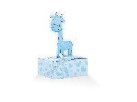 Regali e Bomboniere - Prodotti - Scatoline PORTA CONFETTI - CUCCIOLO GIRAFFA CELESTE 6x5x10cm scatolina porta confetti