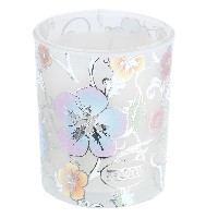 Regali e Bomboniere - Prodotti - Candele da regalo - BICCHIERE CON CERA PROFUMATA 150gr - Fiori BIANCHI VANIGLIA