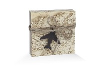 Regali e Bomboniere - Prodotti - Scatoline PORTA CONFETTI - ASTUCCI QUADRATI TEMA VIAGGIO 8X8X2CM CON DIVISORE INTERNO NON INCLUSO IL CODINO