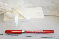 Regali e Bomboniere - Prodotti - FANTIN PENNE - PENNA CON TAPPO ROSSA E STRASS SW 13CM CON BOX