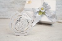 Regali e Bomboniere - Prodotti - Sacri - ICONA SACRA FAMIGLIA FIORE 9CM POLVERE DI MARMO CON BOX MADE IN ITALY