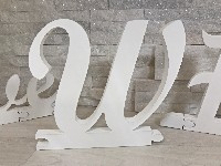 Regali e Bomboniere - Prodotti - Wedding Legno E FOREX - LETTERA W h20X2cm puzzle MAIUSCOLA CORSIVO legno shabby Made in ITALY 