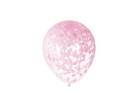 Regali e Bomboniere - Prodotti - Palloncini - 16 - 40CM PALLONCINO IIN LATTICE CON CONFETTI A CUORE ROSA