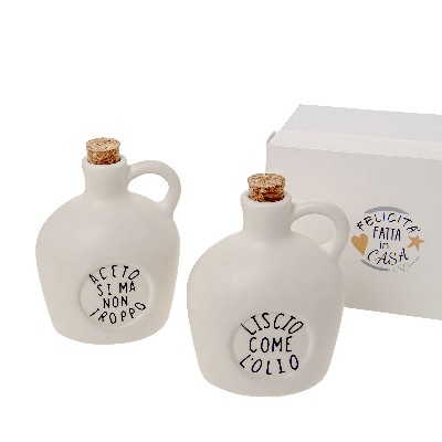 Regali e Bomboniere - Prodotti - Matrimonio - FRIENDS SET OLIO E ACETO H11CM - C/BOX