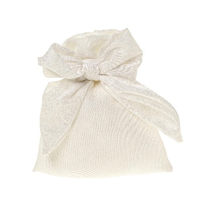 Regali e Bomboniere - Prodotti - Sacchetti - SACCHETTO BRILLO FIOCCO BAG 10X12CM - BIANCO