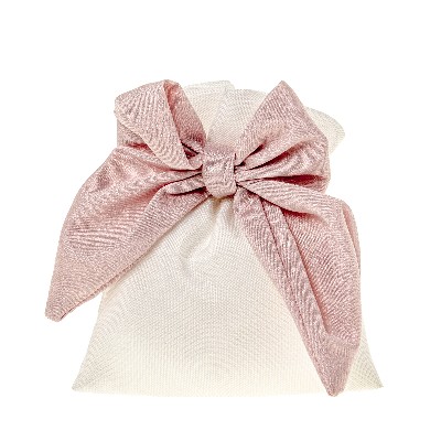 Regali e Bomboniere - Prodotti - Sacchetti - SACCHETTO BRILLO FIOCCO 10X12CM - ROSA ANTICO